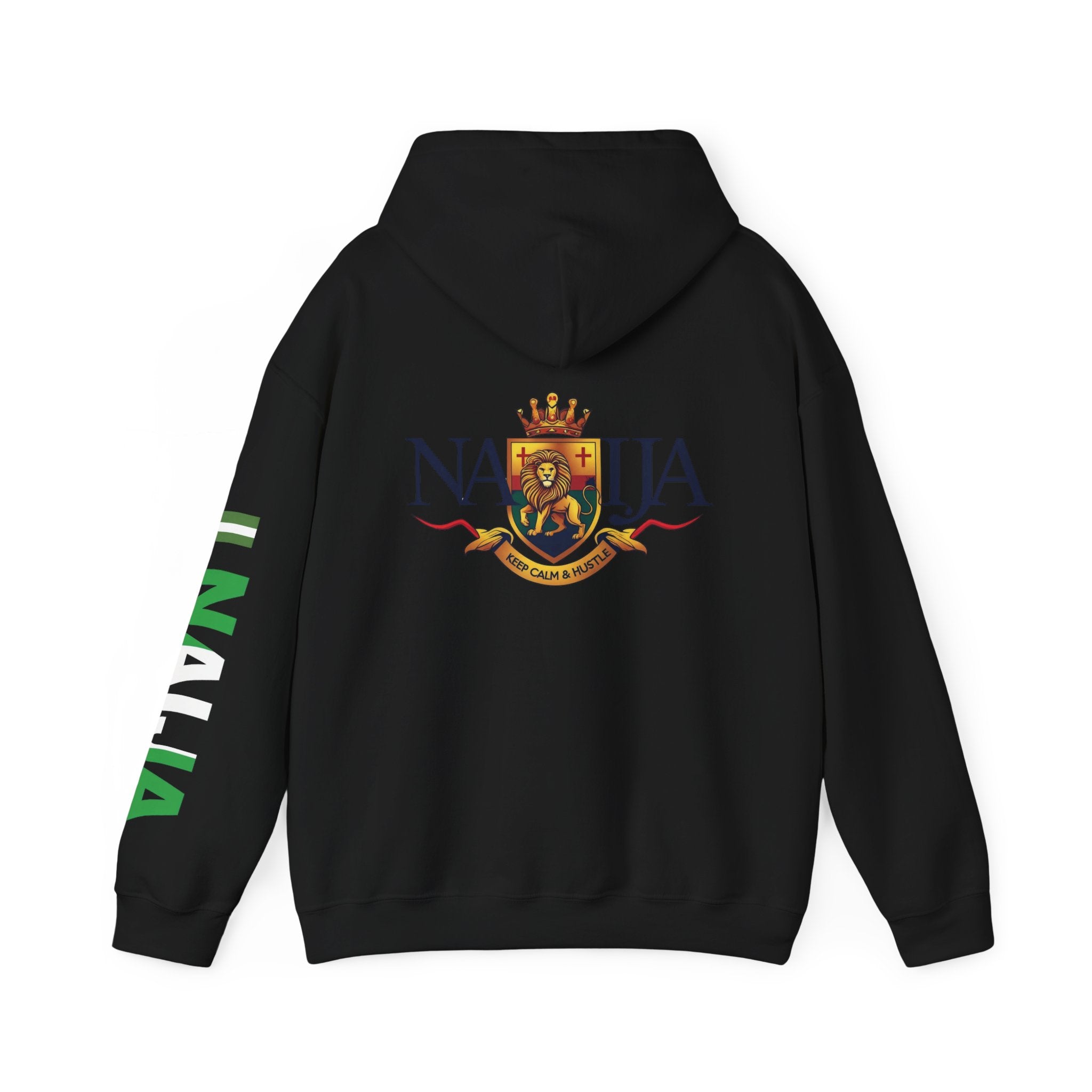 Nigeria-Naija, Keep Calm & Hustle, Hoodie.