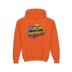 Naija Future President Kids Orange Hoodie Unisex - Naija Of Course streetwear fashion