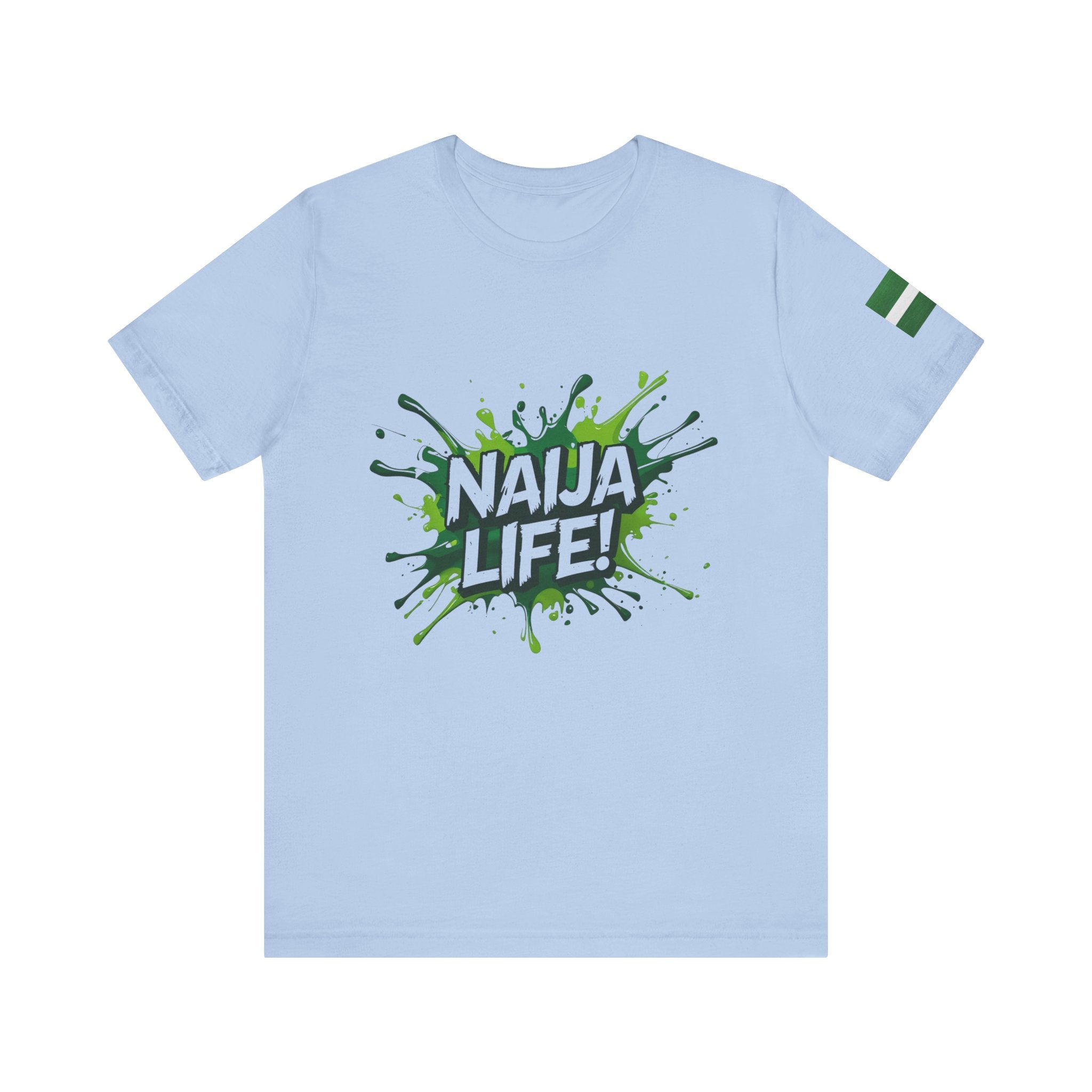 Naija Life Unisex Baby Blue T-shirt - Nigerian streetwear fashion from Naija Of Course