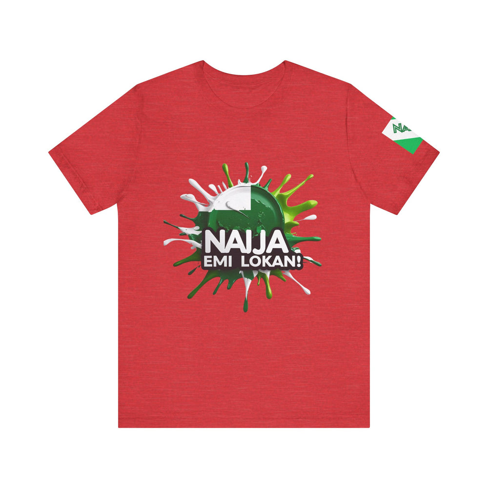NAIJA EMI LOKAN, Casual Wear, Cotton Unisex T-shirt - Naija Of Course Fashion, Red T-shirt