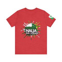 NAIJA EMI LOKAN, Casual Wear, Cotton Unisex T-shirt - Naija Of Course Fashion, Red T-shirt