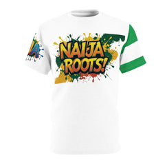 Naija Roots, Unisex White Stitching T-shirt - Naija Of Course streetwear fashion