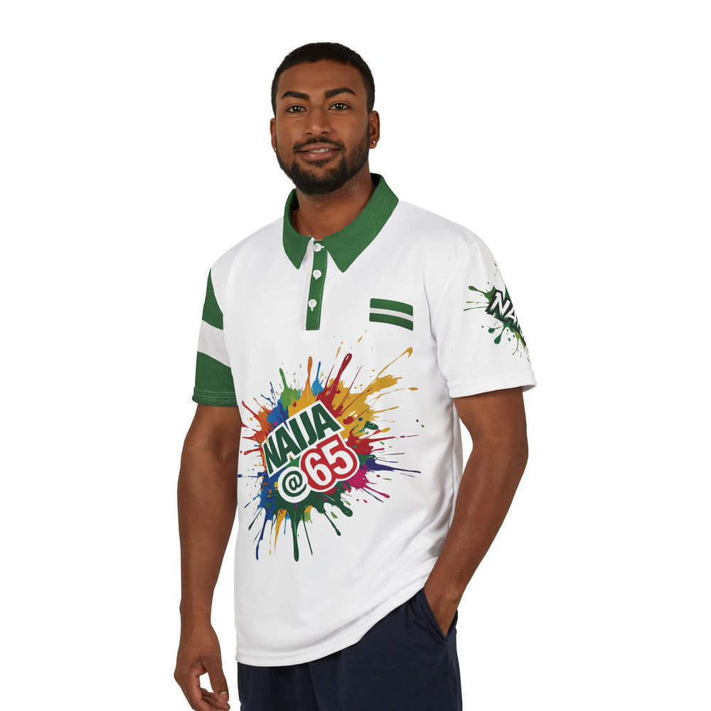 Naija @ 65 Independence Polo Shirt, Nigerian themed.