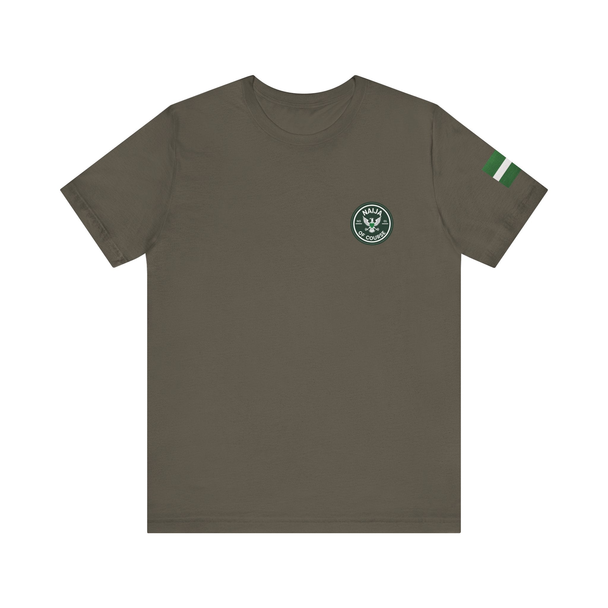 Naija number 1 of Course, Stylish Unisex T-shirt - Naija Of Course Fashion, Army green T-shirt
