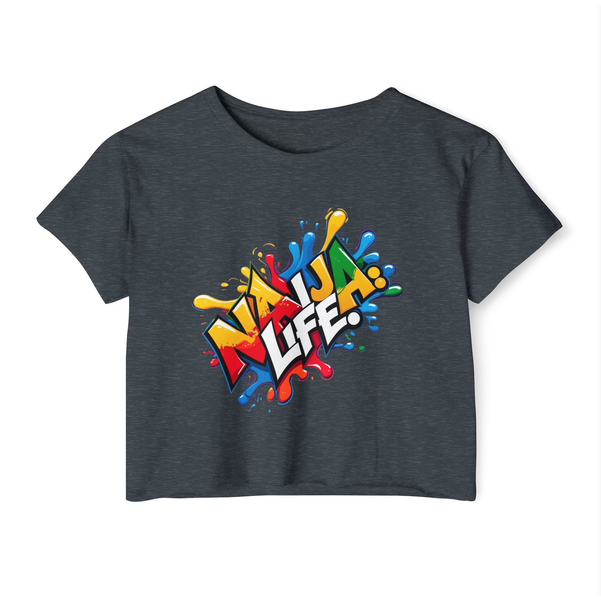 Naija Life, Cotton cropped women's T-shirt