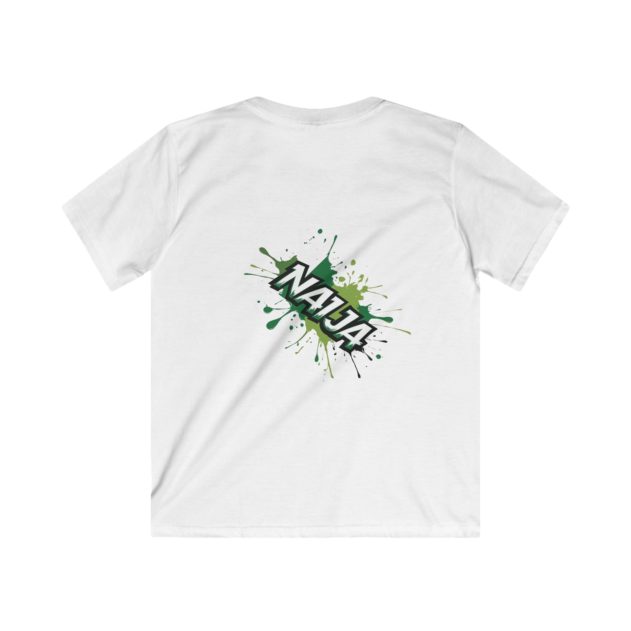 Naija Trend Setters Kids White- T-shirt with Nigerian streetwear slogan.