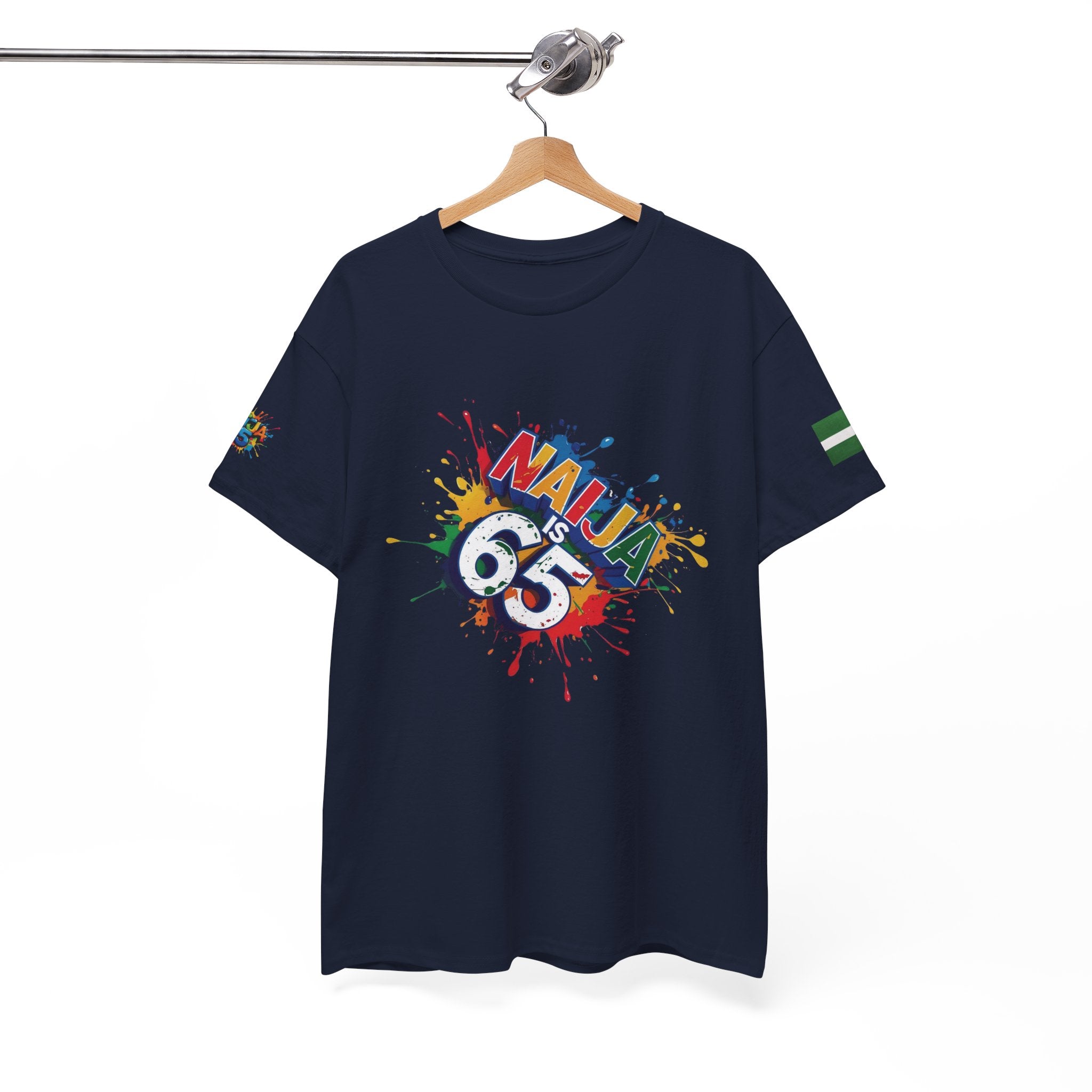 Naija is 65, INDEPENDENCE CELEBRATION  - Unisex Cotton T-shirt