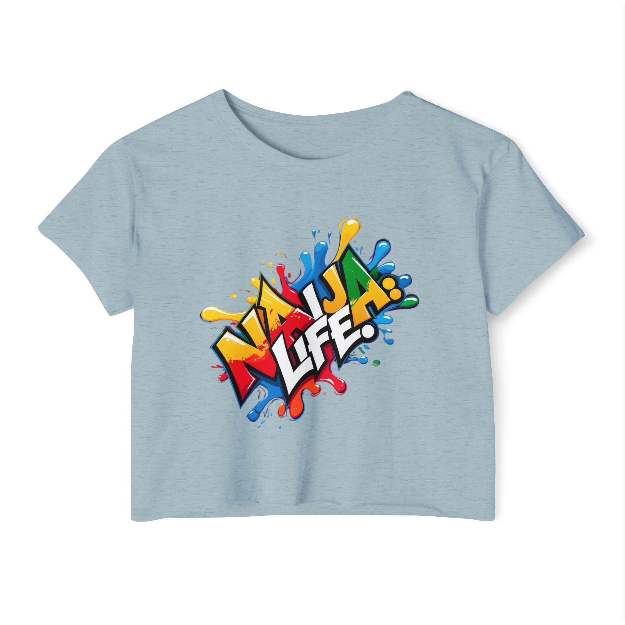 Naija Life, Cotton cropped women's T-shirt
