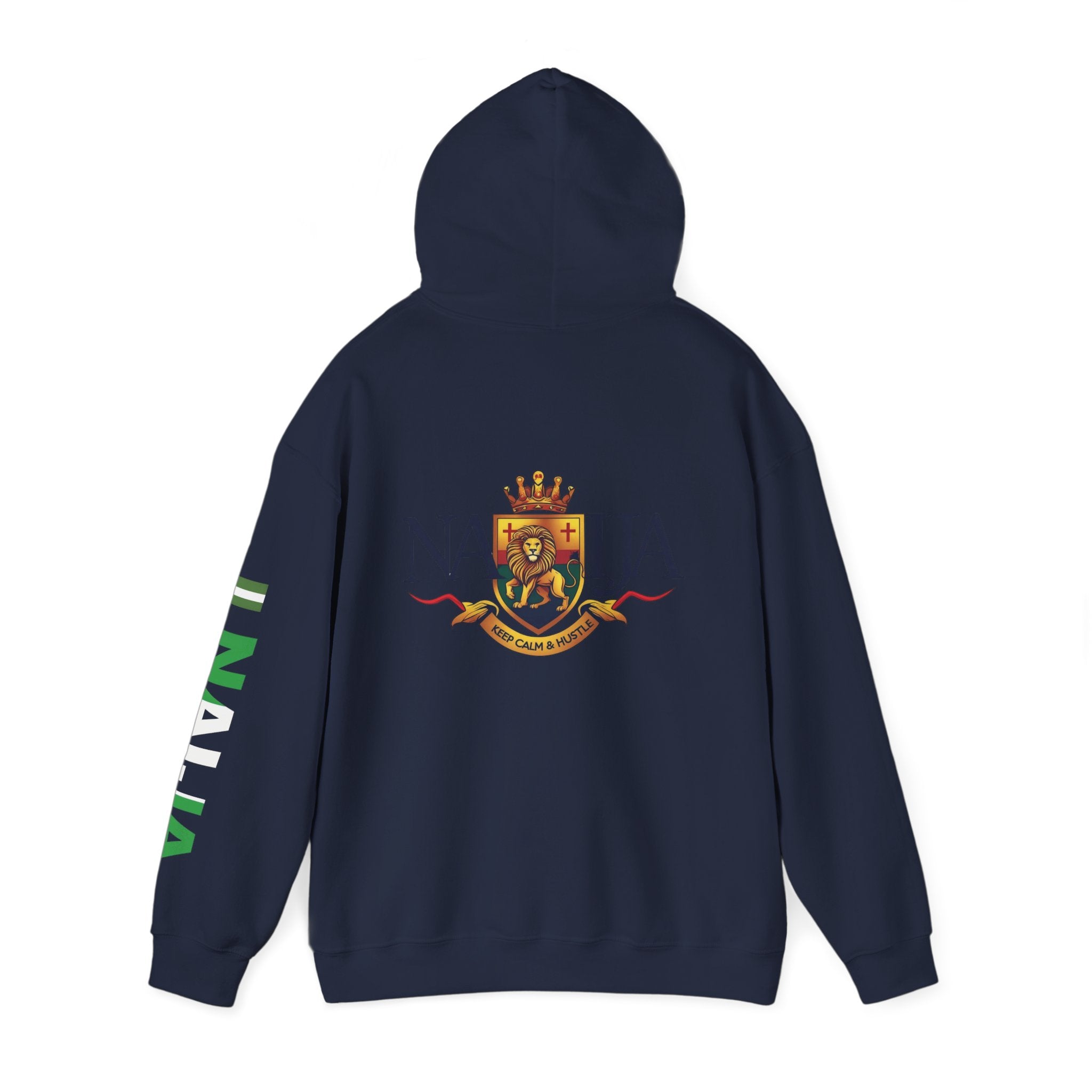 Nigeria-Naija, Keep Calm & Hustle, Hoodie.