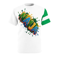 Naija, Unisex White Stitching T-shirt - Naija Of Course streetwear fashion