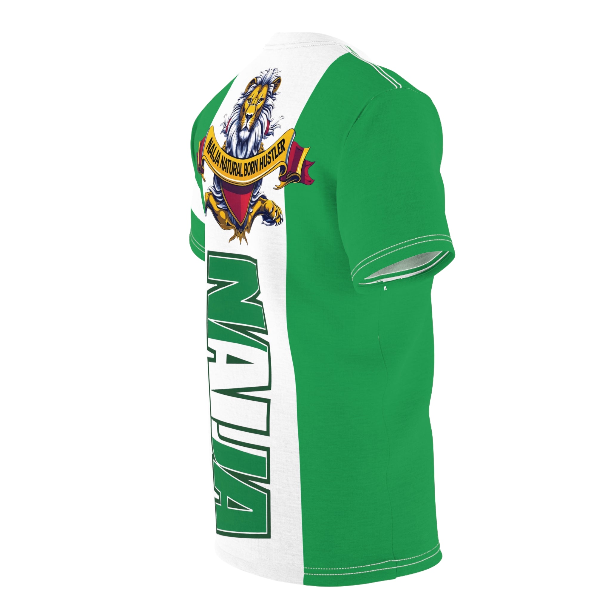 Naija Of Course, Natural Born Hustler, Unisex Cut & Sew T-shirt