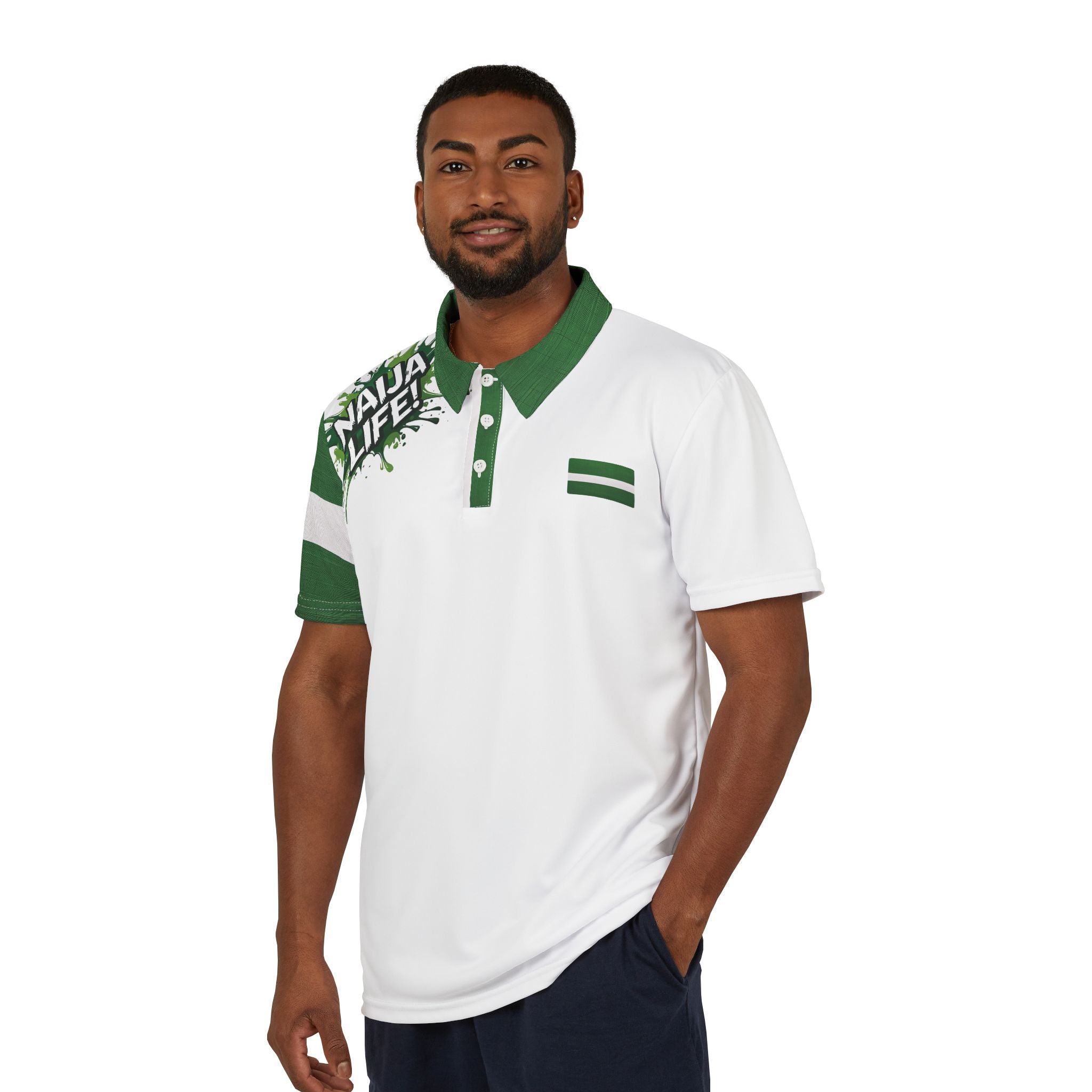 Naija Life Polo Shirt in streetwear design.