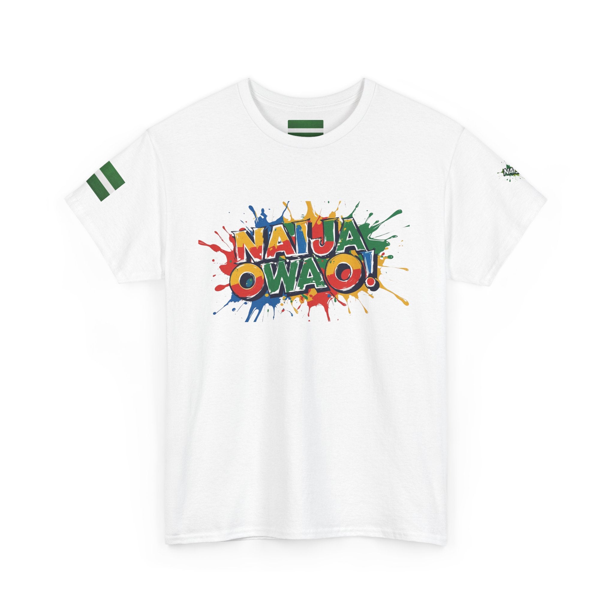 Naija, Owa O, Unisex Cotton T-shirt- White- Front View- Nigerian streetwear fashion from Naija Of Course