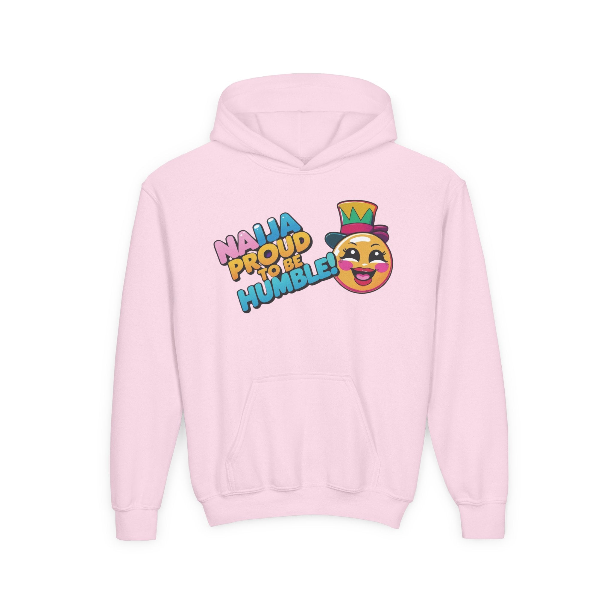 Naija Proud To Be Humble, Kids Pink Hoodie Unisex - Naija Of Course streetwear fashion