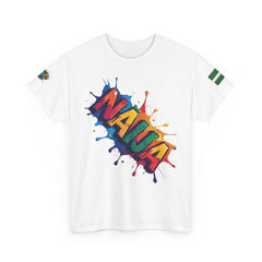 Naija Unisex Cotton T-shirt- White- Front view- Nigerian streetwear fashion from Naija Of Course