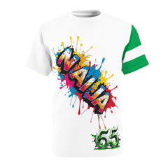 Naija- 65th Independence Day, White Stitching Unisex T-shirt - Naija Of Course streetwear fashion