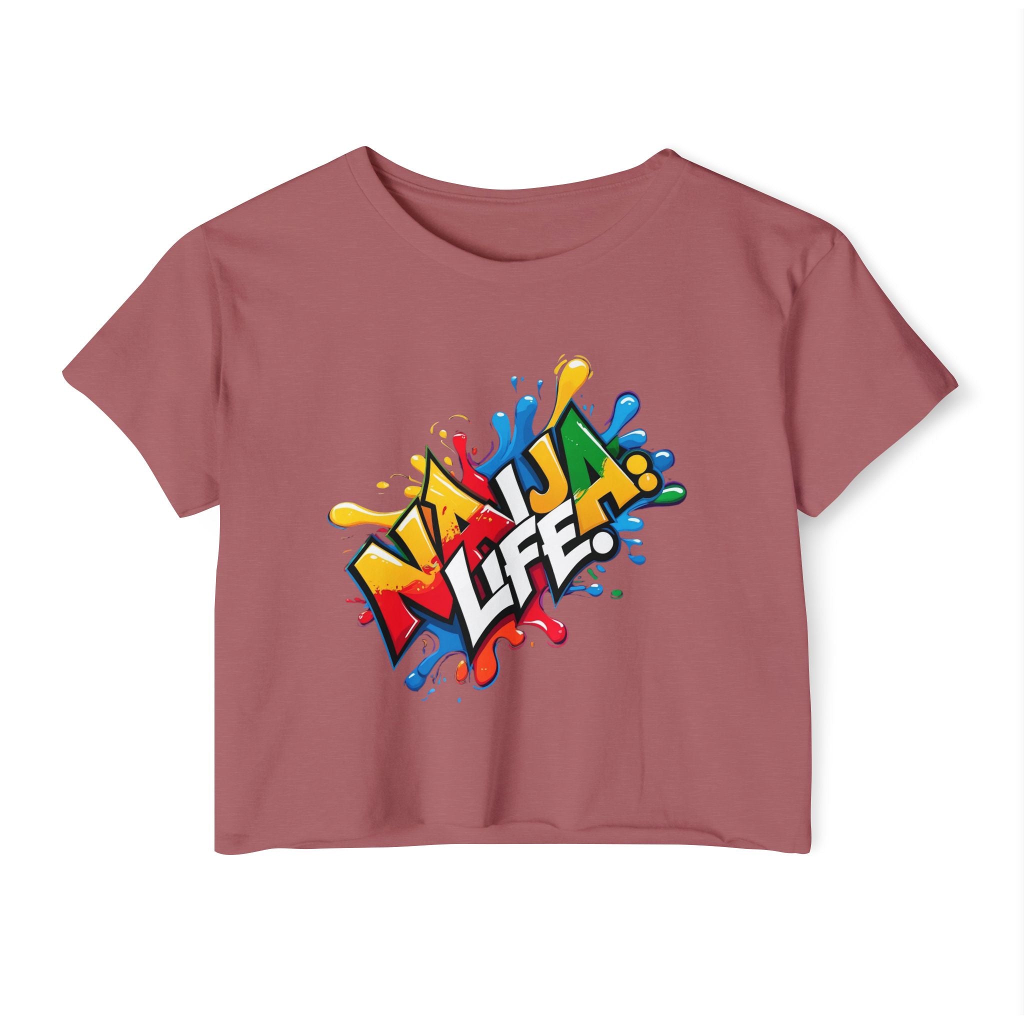 Naija Life, Cotton cropped women's T-shirt