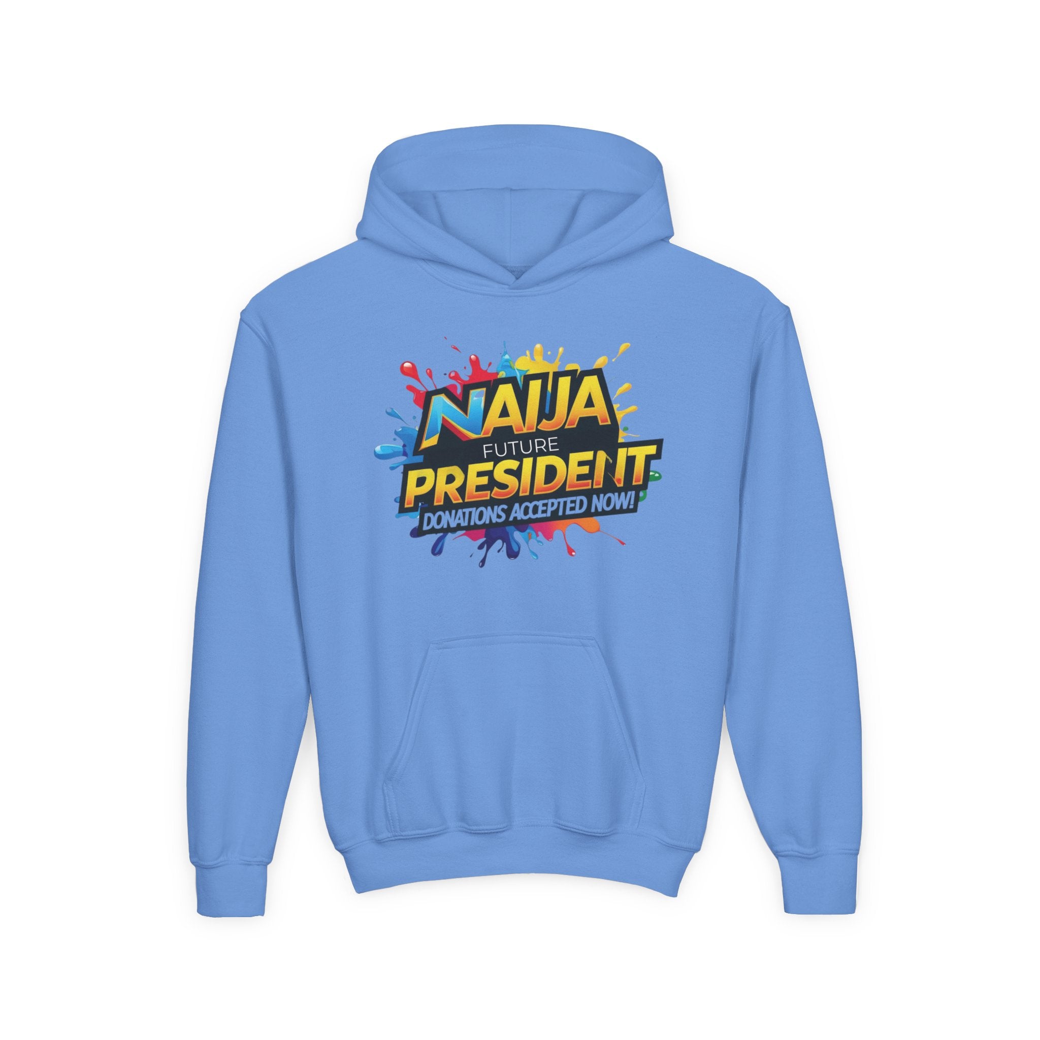 Naija Future President Kids Baby Blue Hoodie Unisex - Naija Of Course streetwear fashion