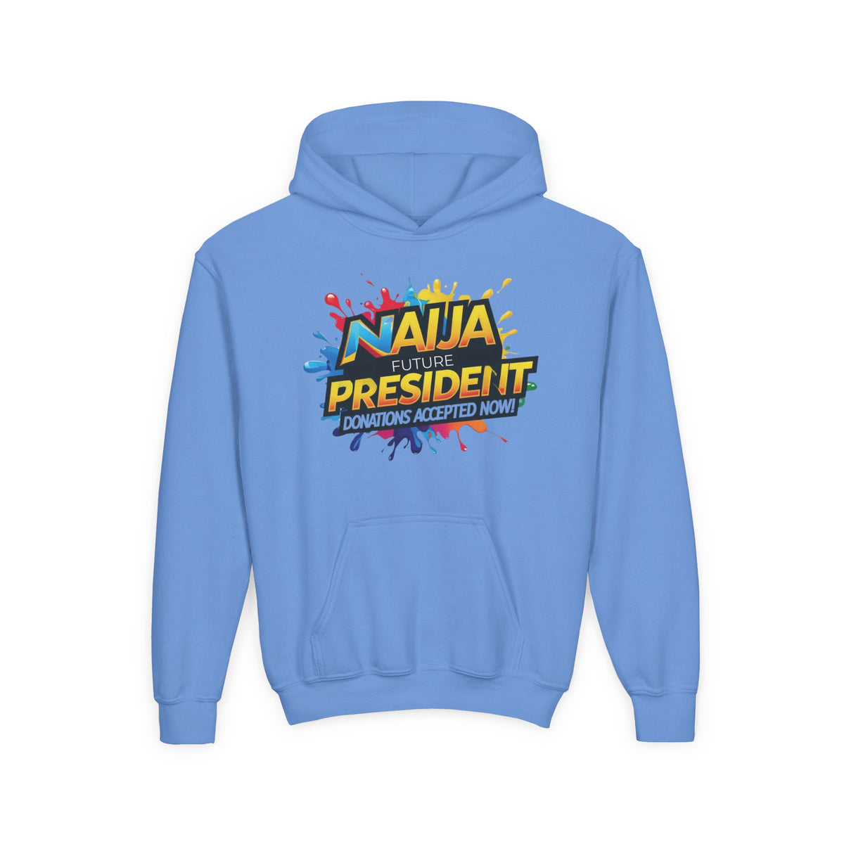Naija Future President Kids Baby Blue Hoodie Unisex - Naija Of Course streetwear fashion