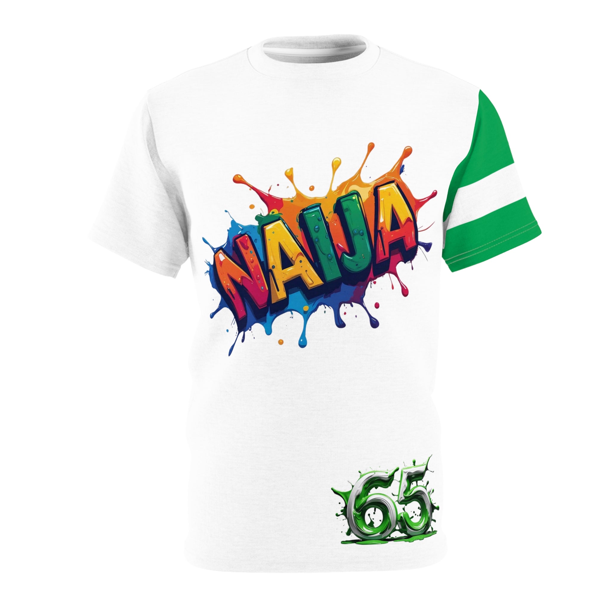Naija 65th Independence Day, White Stitching Unisex T-shirt - Naija Of Course streetwear fashion