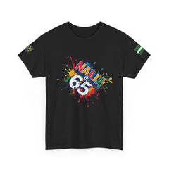 Naija is 65, INDEPENDENCE CELEBRATION  - Unisex Cotton T-shirt- Black- Nigerian streetwear fashion from Naija Of Course