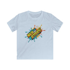 Naija Trend Setters Kids Baby Blue T-shirt with Nigerian streetwear slogan.