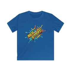 Naija Trend Setters Kids Blue T-shirt with Nigerian streetwear slogan.