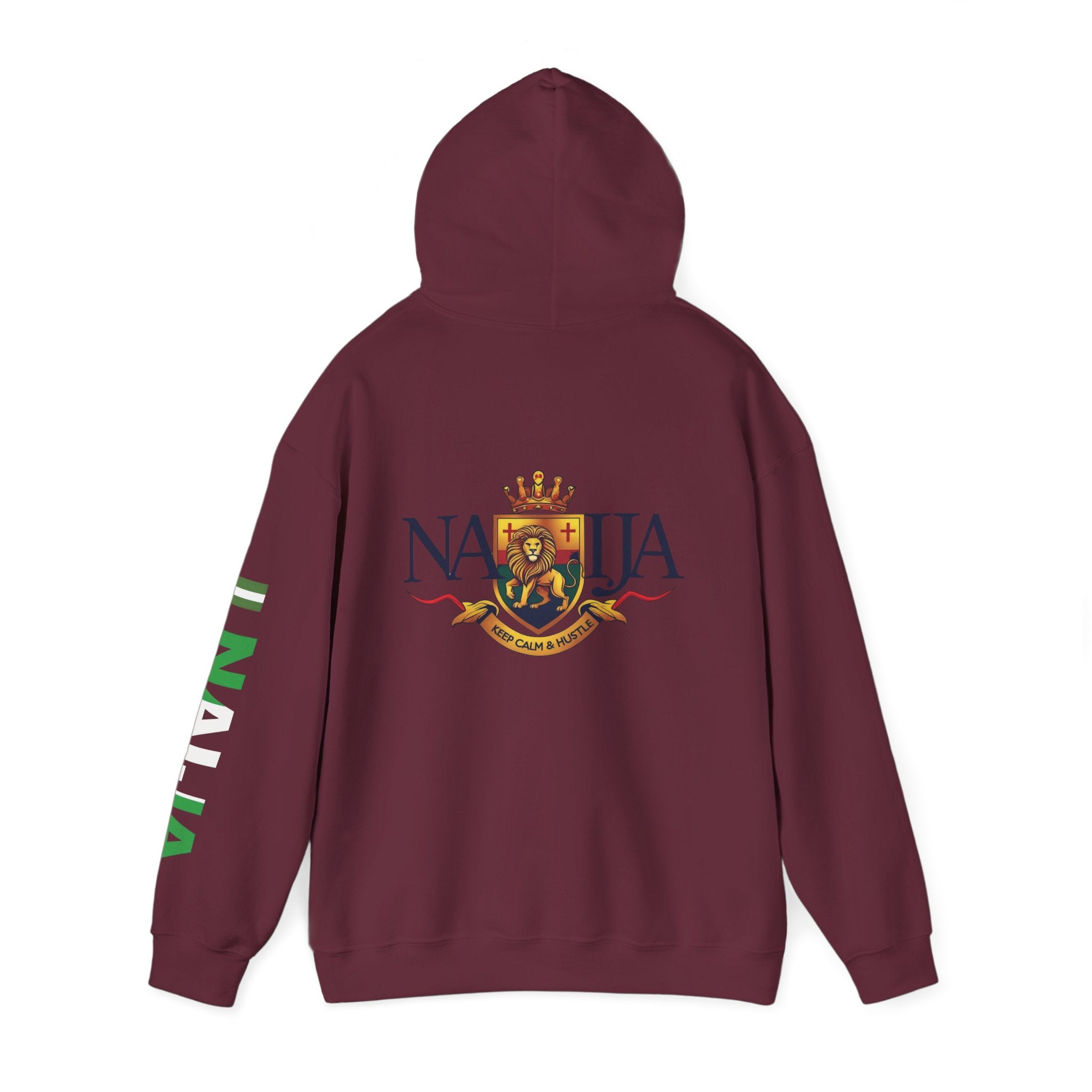 Nigeria-Naija, Keep Calm & Hustle, Hoodie.