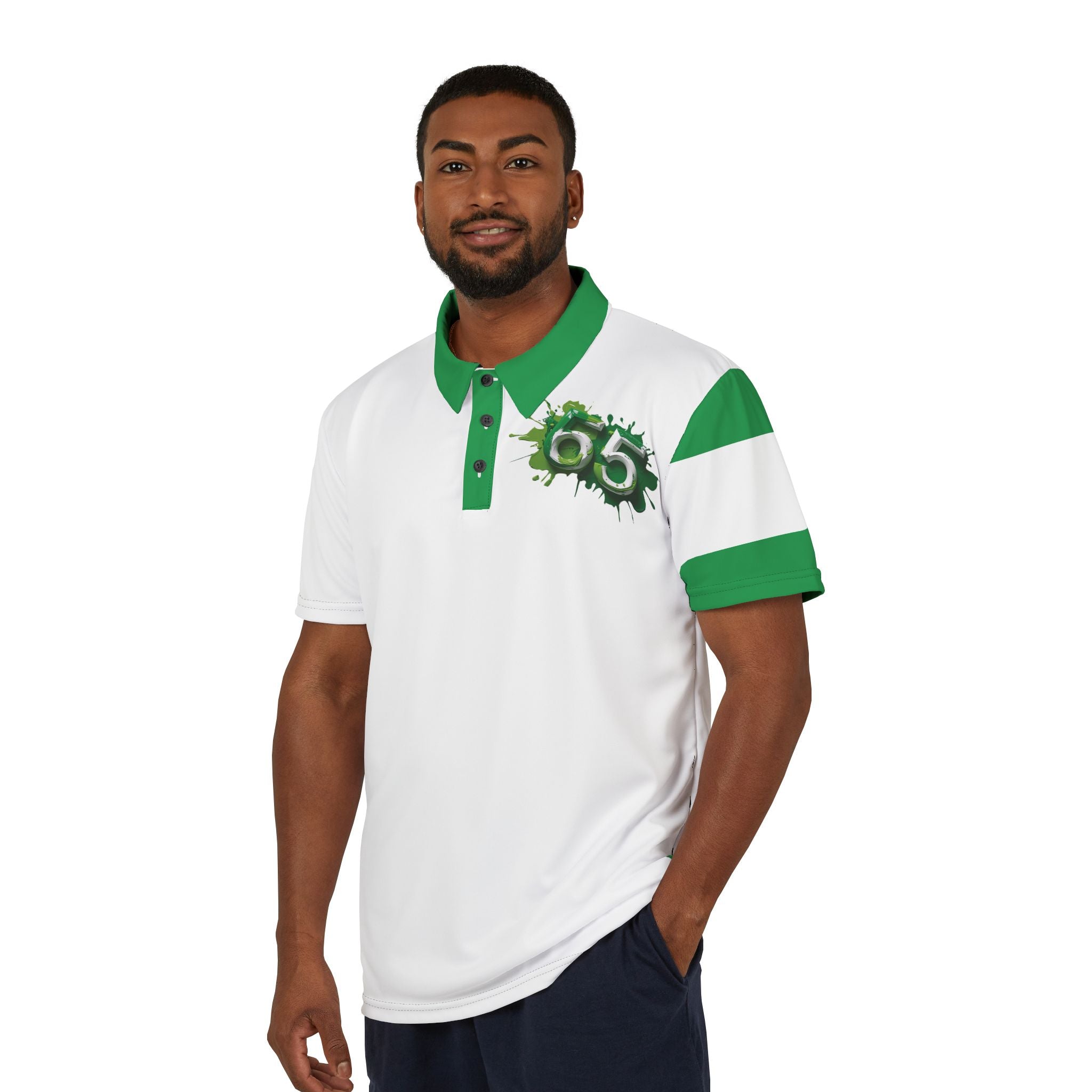 Made In Las GIDI, Naija 65th Independence Day, Unisex Polo Shirt - Naija Of Course streetwear fashion.