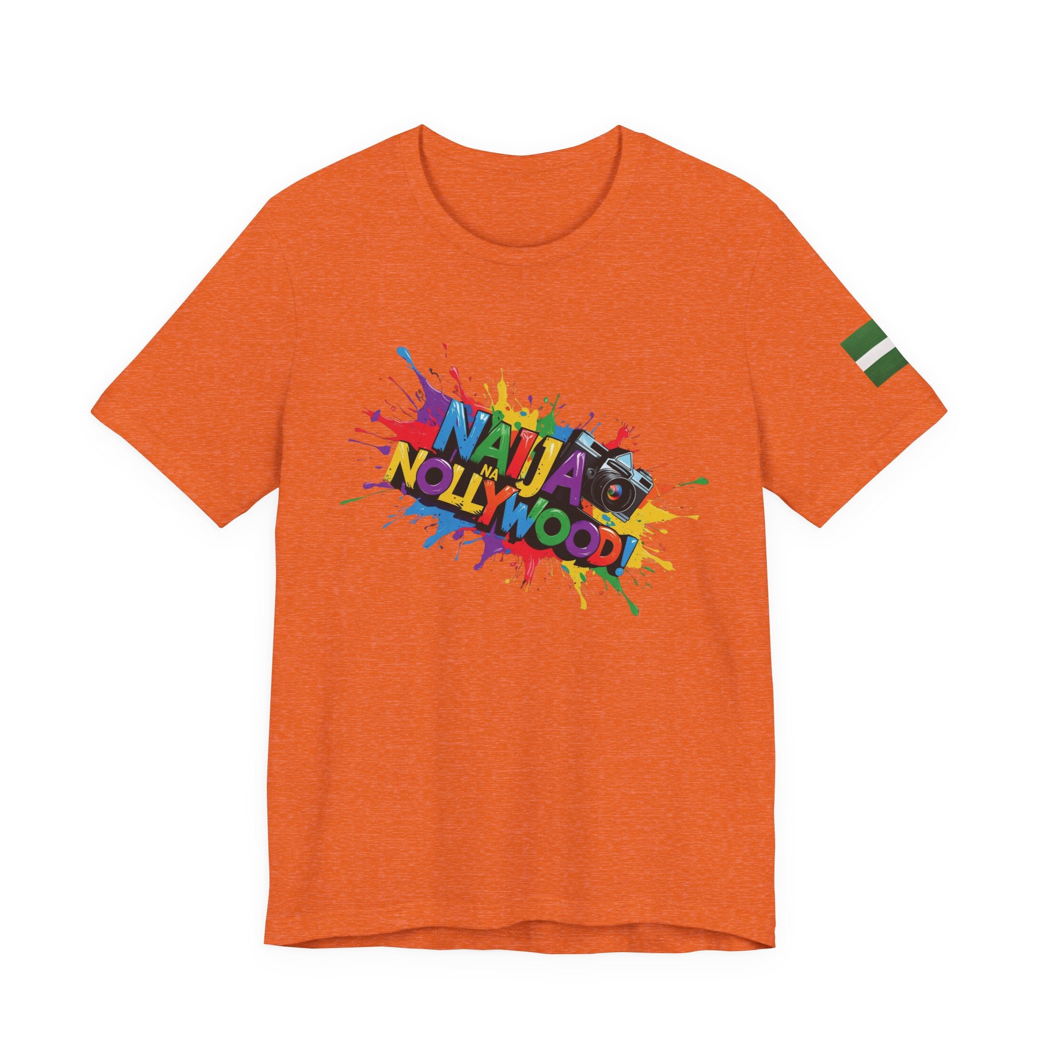 Naija- Na Nollywood Unisex T-shirt - Naija Of Course Fashion- Orange T-shirt