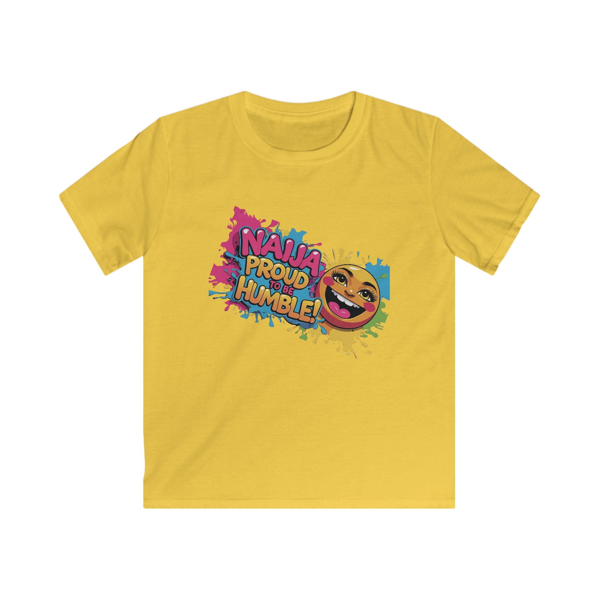 Naija Proud To Be Humble, Kids Unisex T-shirt - Naija Of Course Fashion, Yellow