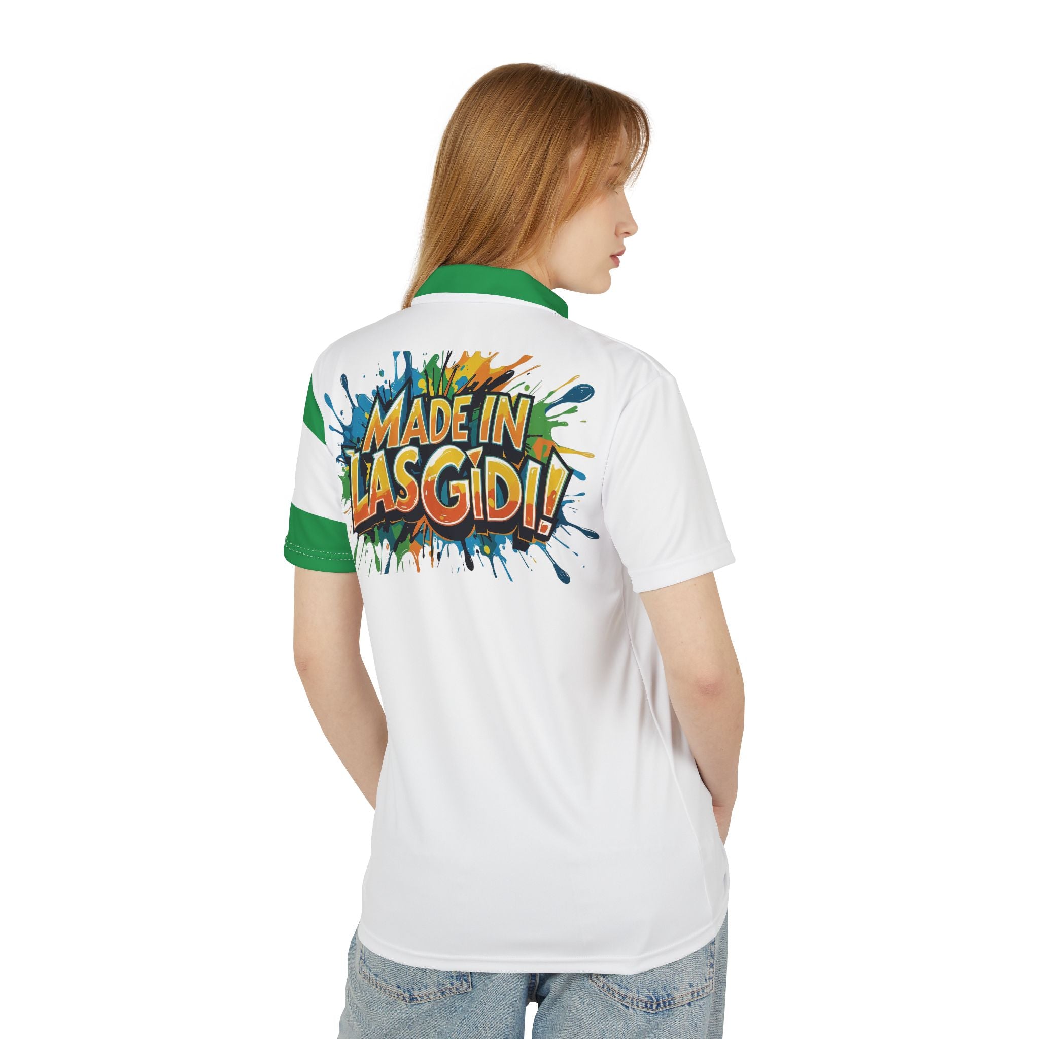 Made In Las GIDI, Naija 65th Independence Day, Unisex Polo Shirt - Naija Of Course streetwear fashion