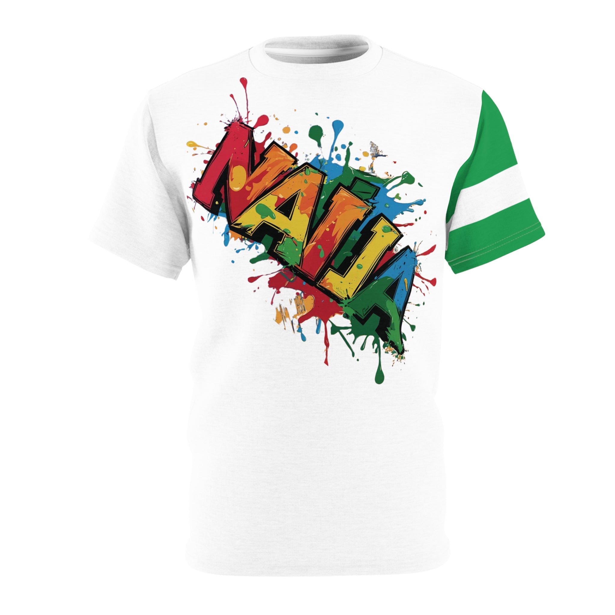Naija, Unisex White Stitching T-shirt - Naija Of Course streetwear fashion