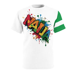 Naija, Unisex White Stitching T-shirt - Naija Of Course streetwear fashion
