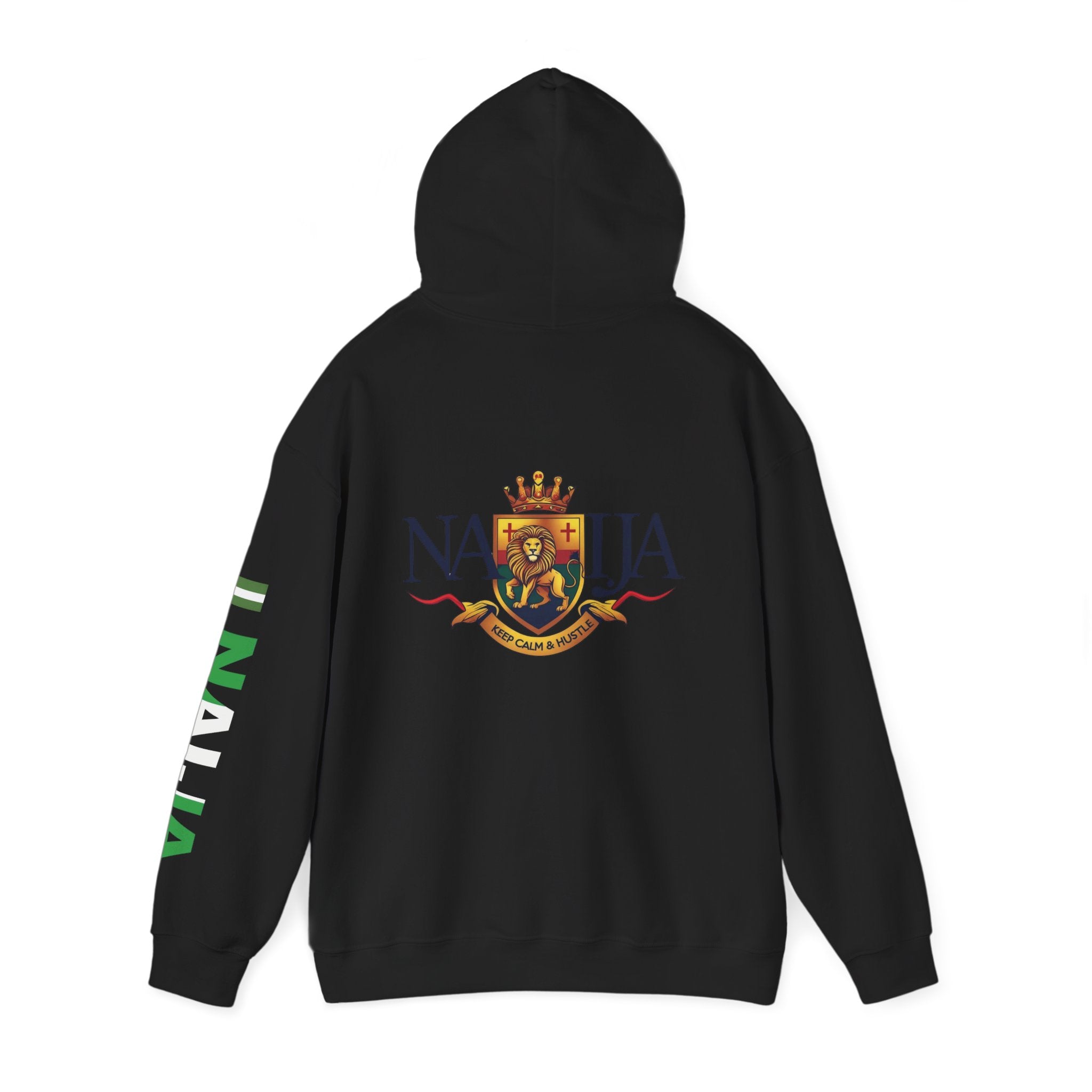 Nigeria-Naija, Keep Calm & Hustle, Hoodie.