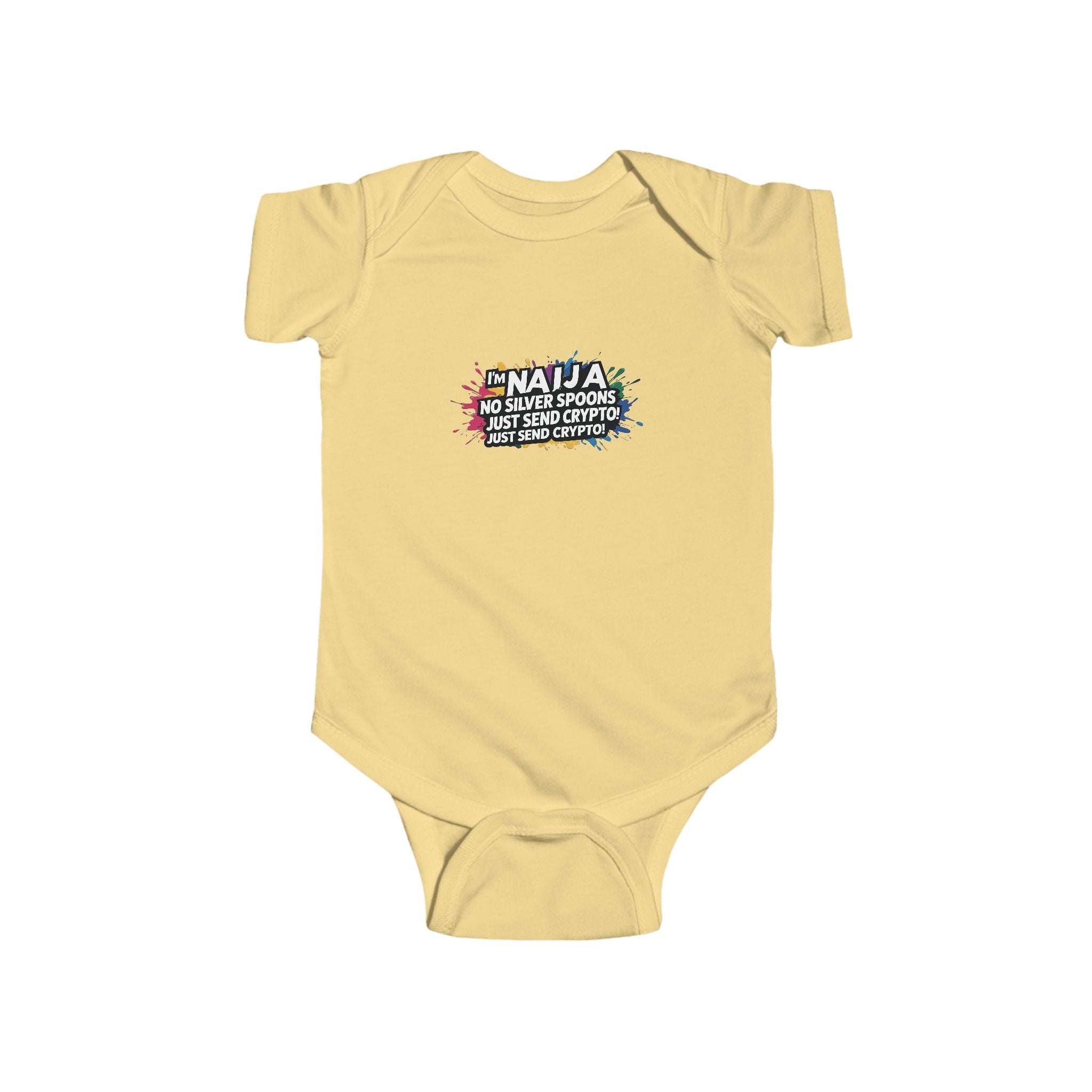 Naija, No Silver Spoon, Just Send Crypto, Baby body suit