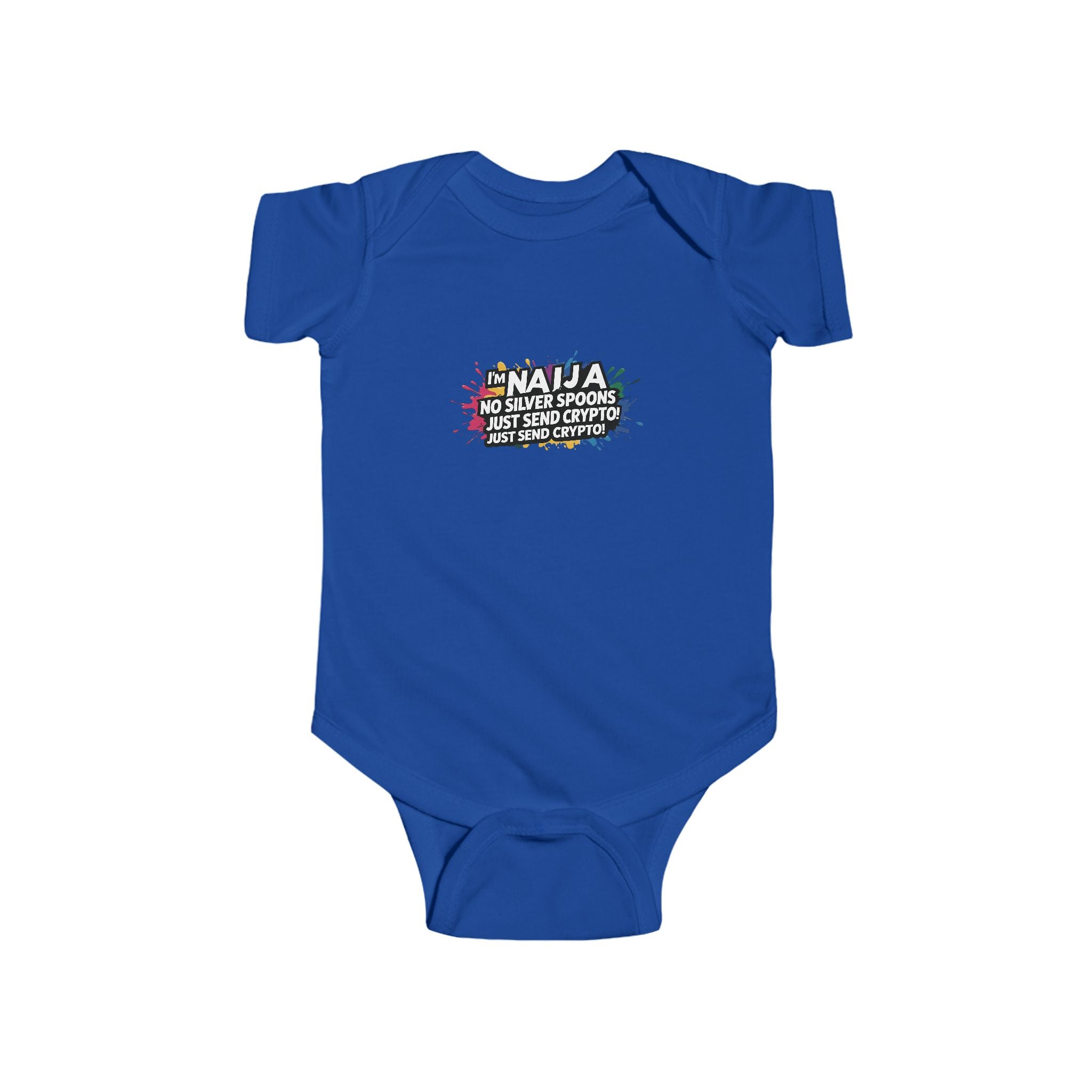 Naija, No Silver Spoon, Just Send Crypto, Baby body suit
