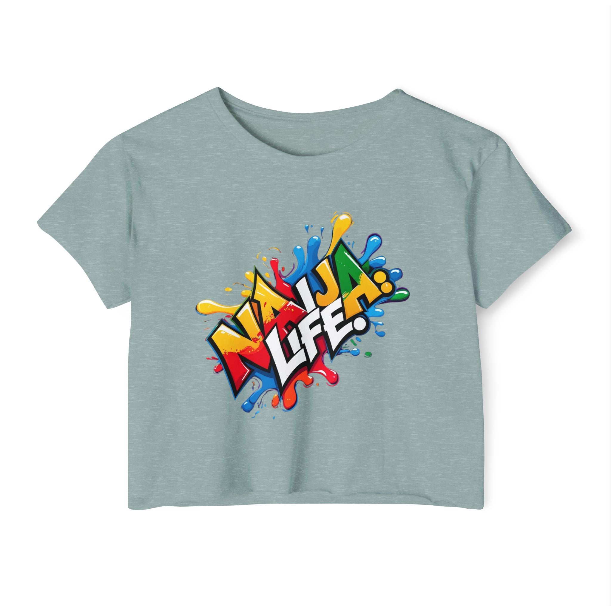 Naija Life, Cotton cropped women's T-shirt