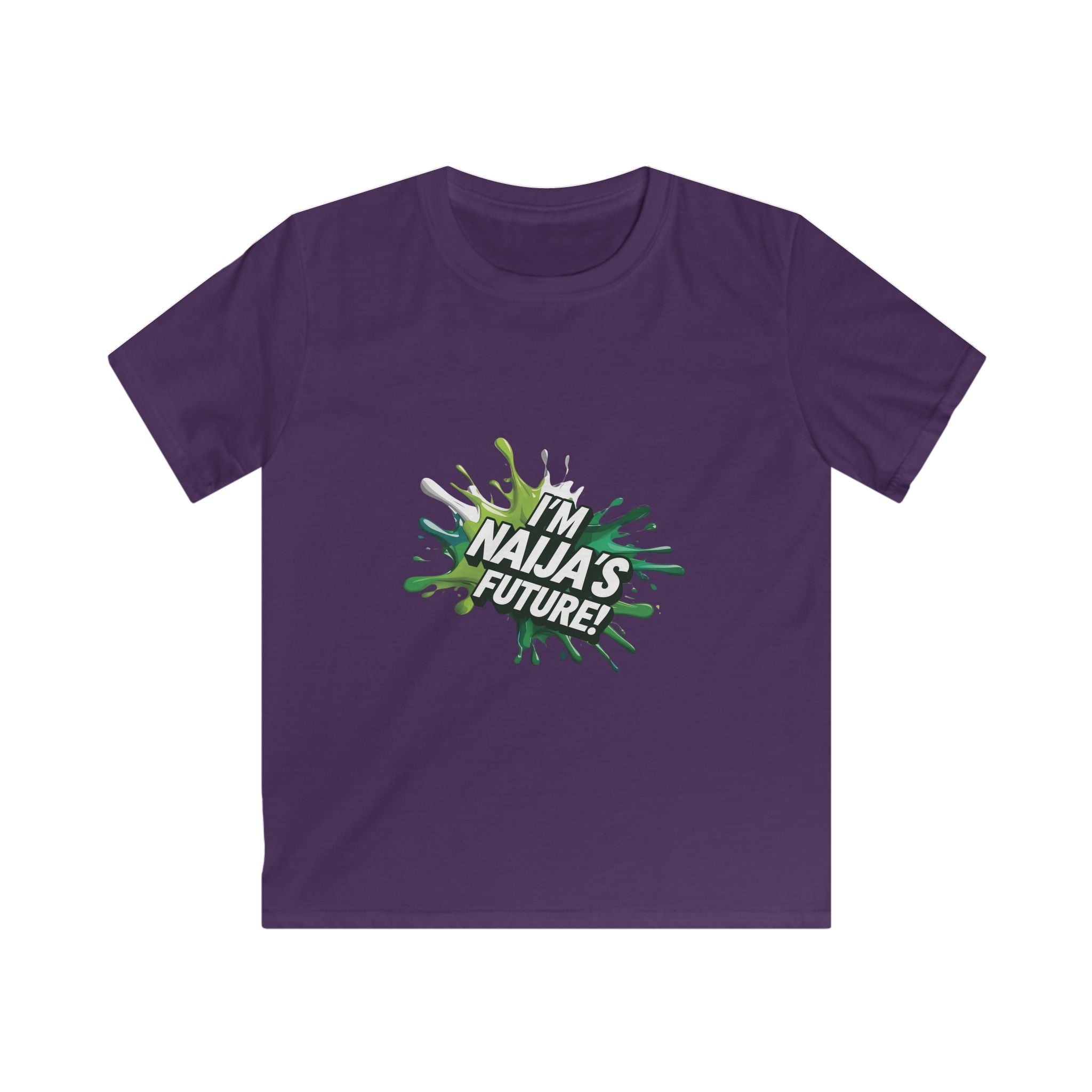 I’m Naija’s Future Kids Purple T-shirt with Nigerian slogan.
