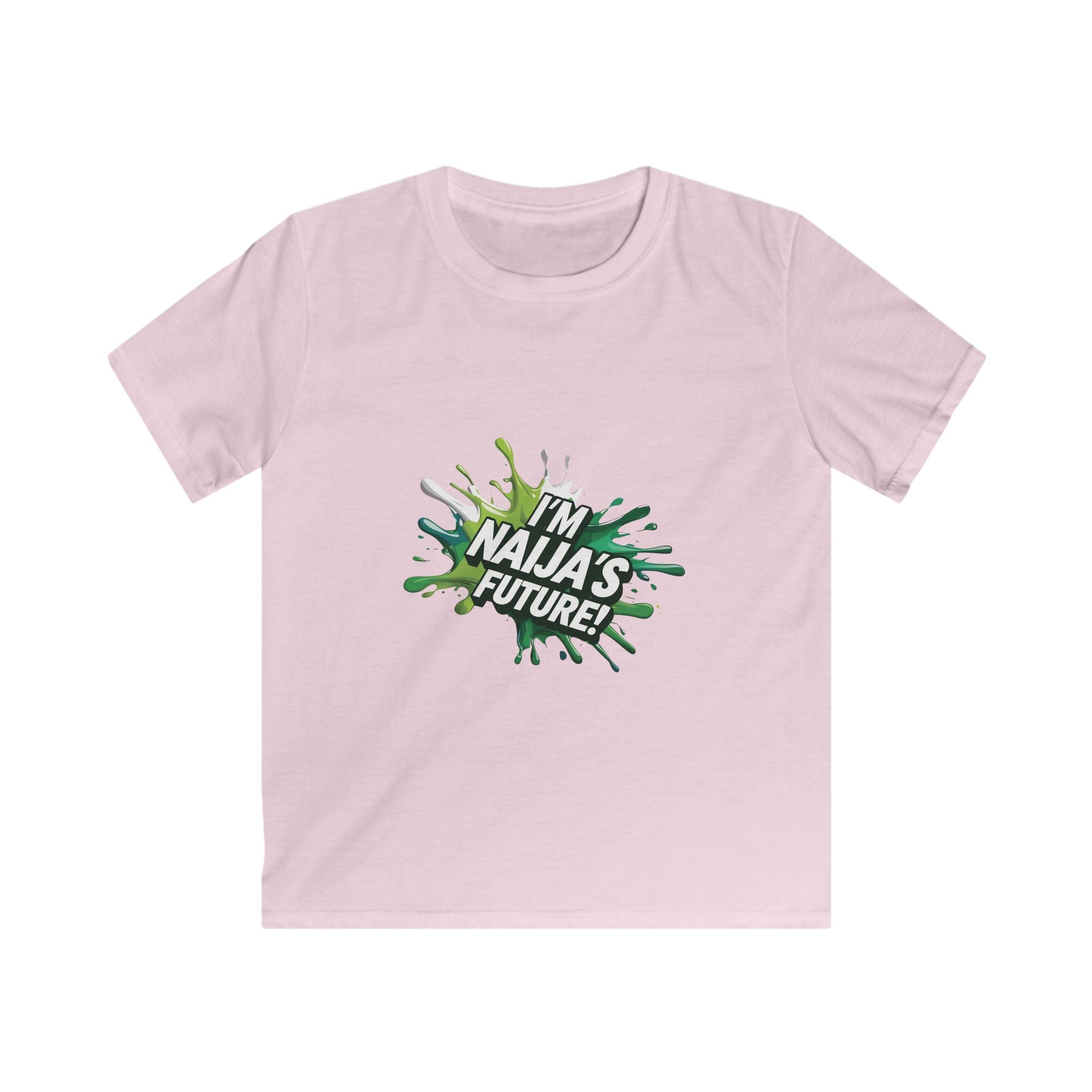 I’m Naija’s Future Kids Pink T-shirt with Nigerian slogan.