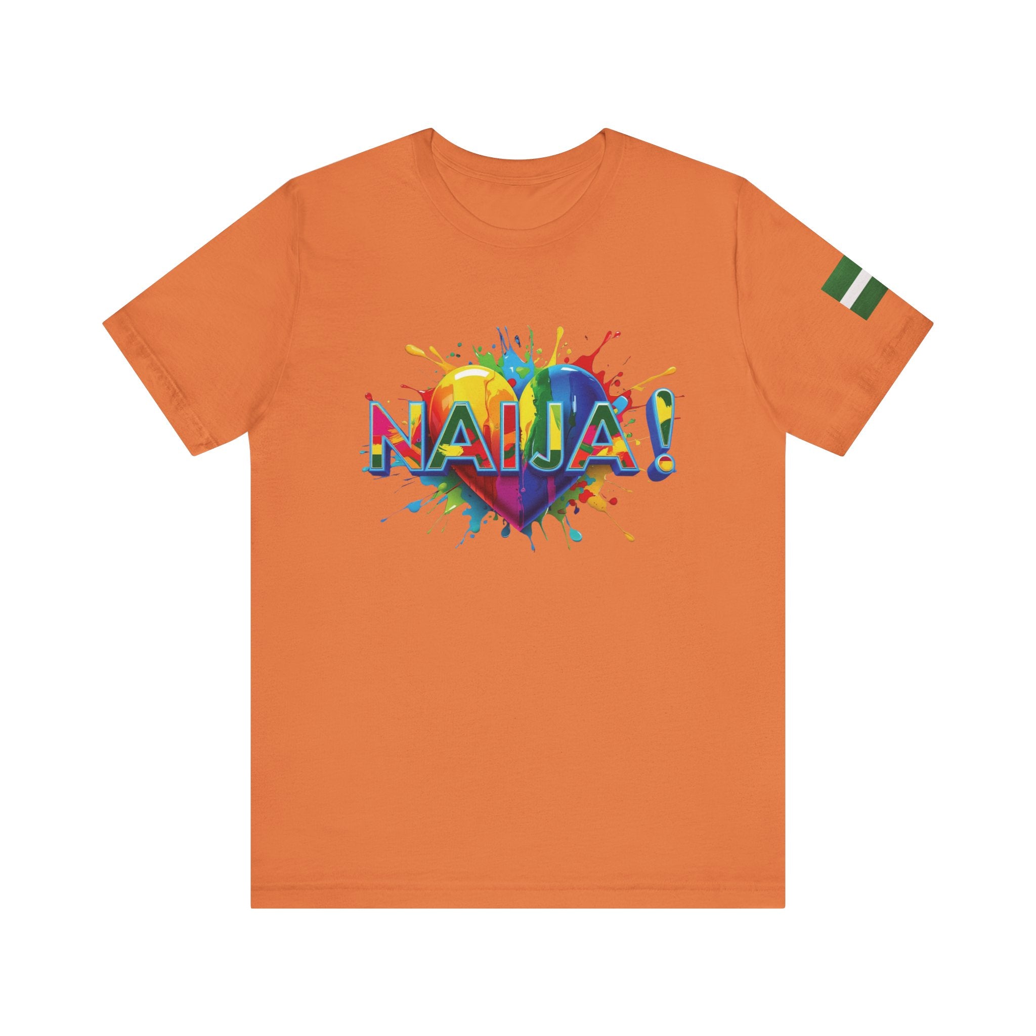 Naija Love, Unisex T-shirt - Naija Of Course Fashion, Orange T-shirt