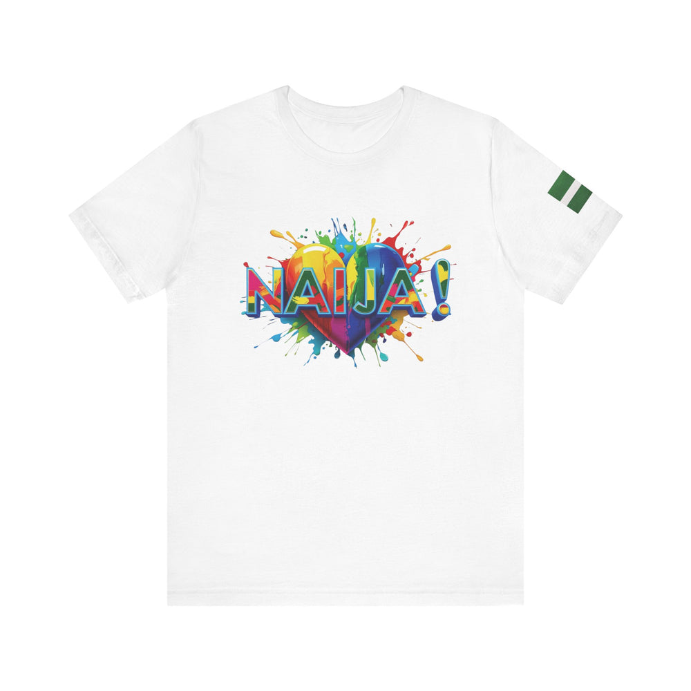 Naija Love, Unisex T-shirt - Naija Of Course Fashion, white T-shirt