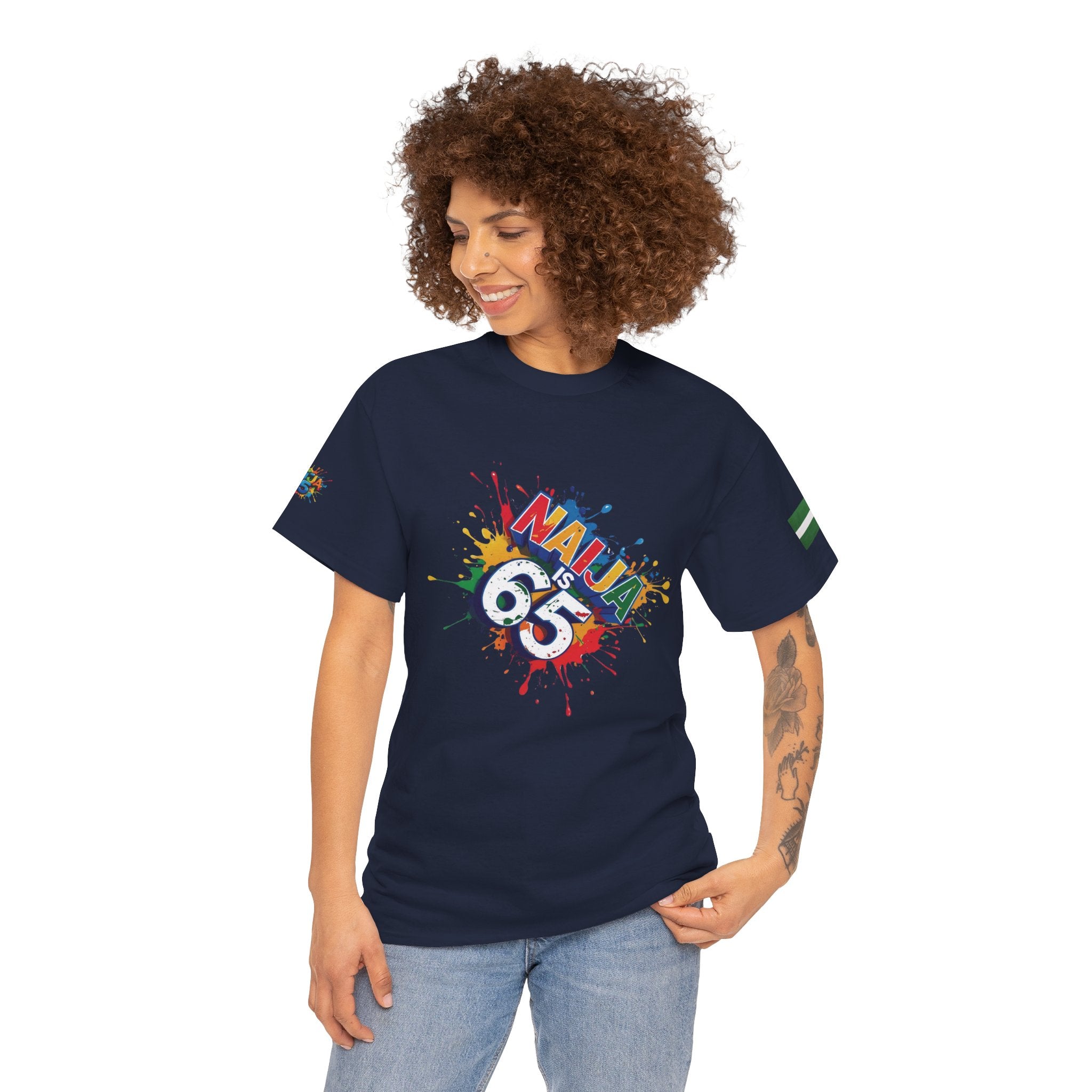 Naija is 65, INDEPENDENCE CELEBRATION  - Unisex Cotton T-shirt