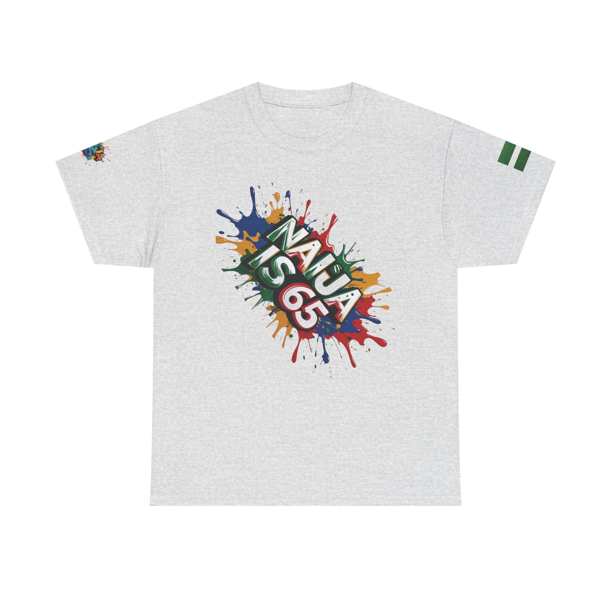 Naija, is 65, INDEPENDENCE DAY Unisex Grey Cotton T-shirt- Nigerian streetwear fashion from Naija Of Course