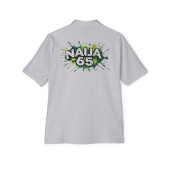 Naija 65th Independence Day Men’s Grey Piqué Polo Shirt.