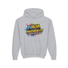 Naija Future President Kids Grey Hoodie Unisex - Naija Of Course streetwear fashion