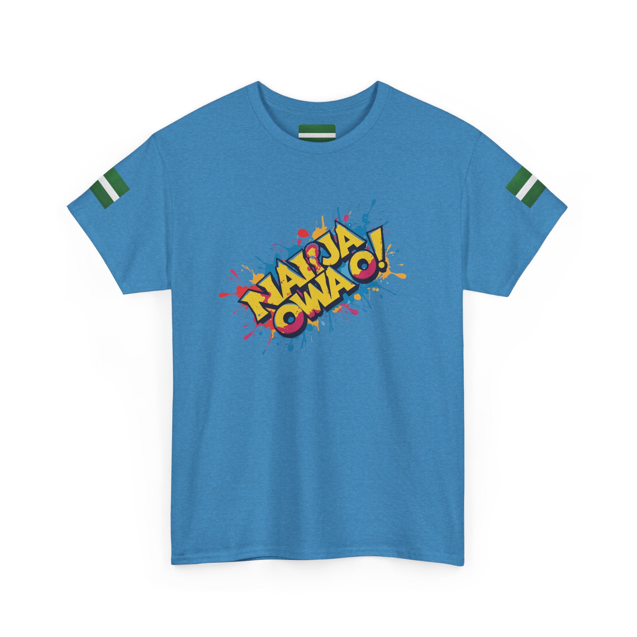 Naija Owa O, Unisex, Blue Cotton T-shirt- Nigerian streetwear fashion from Naija Of Course