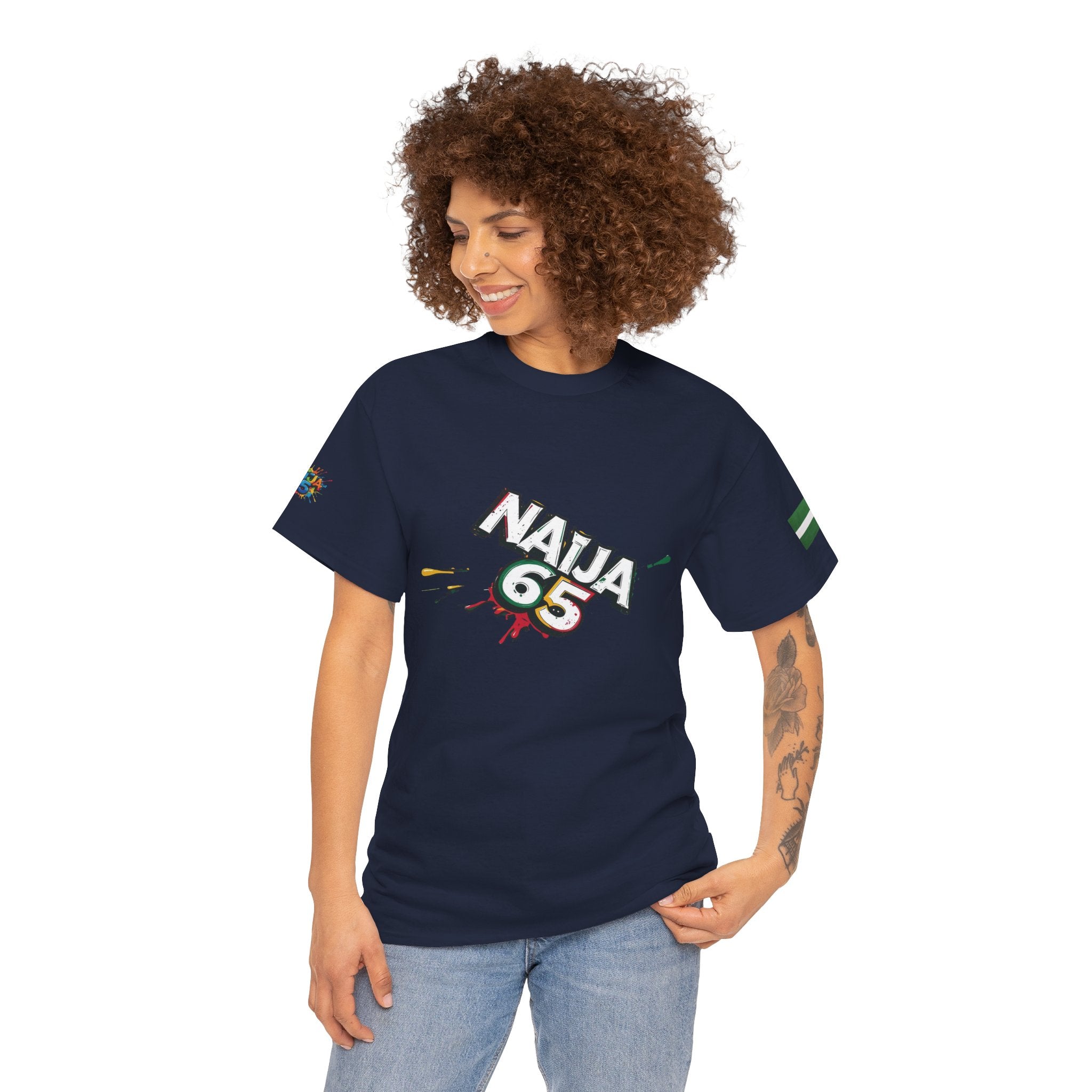 Naija 65TH INDEPENDENCE, Unisex Cotton T-shirt