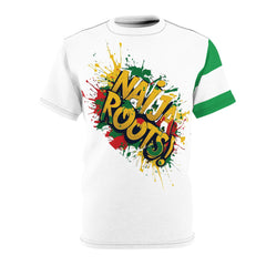 Naija- Roots Unisex Black Stitching T-shirt - Naija Of Course streetwear fashion