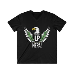 Up Nepa, Men's Fitted V-Neck Short Sleeve T-shirt - Naija Of Course Fashion, black T-shirt